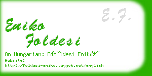 eniko foldesi business card